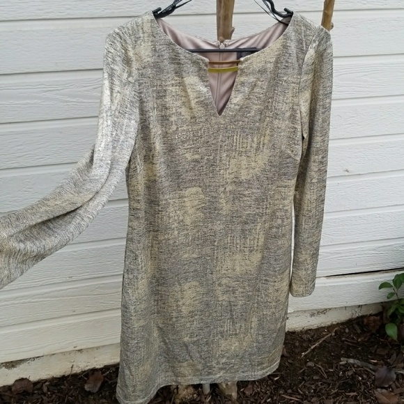 NWOT Vince Camuto Gold Metallic jersey dress - Picture 3 of 6